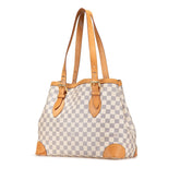 ルイ ヴィトン ダミエ アズール ハムステッドMM ワンショルダーバッグ トートバッグ N51206 ホワイト PVC レザー レディース LOUIS VUITTON 【中古】